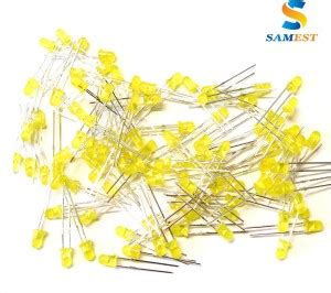 samest 200PCS YELLOW 5mm Multiple LED Diode Lights Intensity Super ...