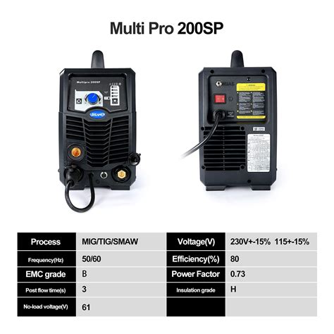 RILAND MIG MultiPro 200SP Multi Process Welder Mig/Flux Cored/Lift-TIG ...