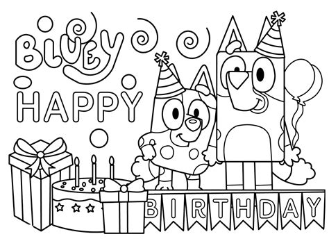 Free Coloring Pages Bluey