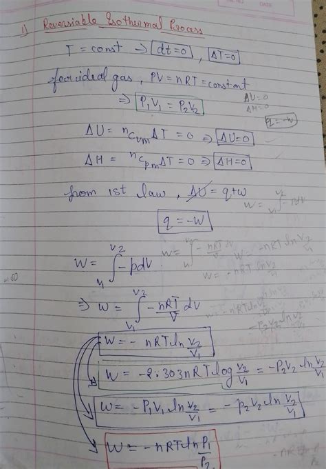 Image result for How to Know That Graph Is Isothermal Reversible Process