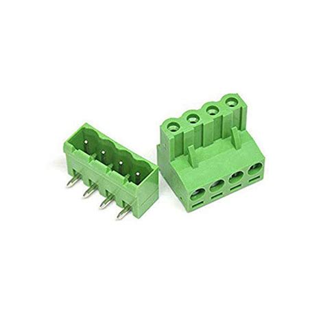 10 Set 5.08mm Pitch 4 Pin Pluggable Terminal Block Connector Male and ...