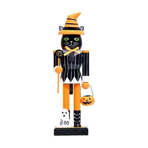 Halloween Nutcracker, 5.9 Inch Skeleton Witch Pumpkin Black Cat ...
