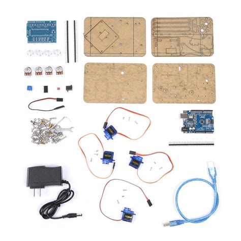 Robot Arm Kit, DIY Robot Arm, DIY Assembly Acrylic Mechanical Arm 4 DOF ...