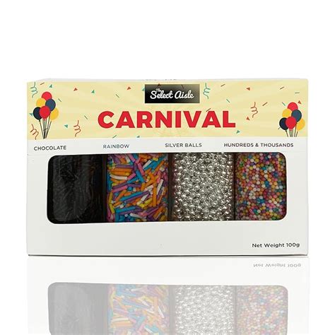 The Select Aisle Carnival Sprinkles – 100g [Themed Cake Sprinkles Combo ...