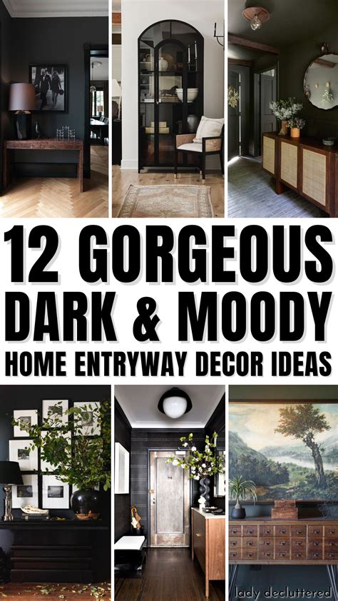 12 Gorgeous Dark & Moody Home Entryway Decor Ideas