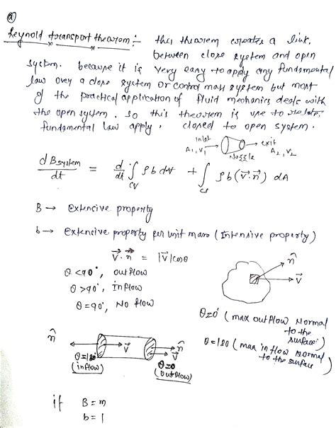 [Solved] Starting with Reynolds transport theorem equation and a nozzle ...