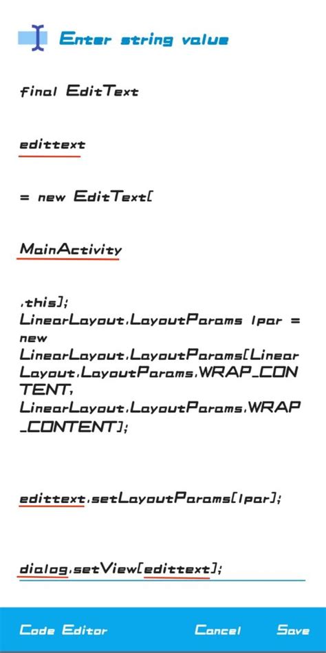 Sketchub • EditText in Dialog