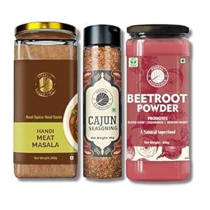 Peepal Essentials' Kitchen Trio: Handi Meat Masala, Cajun Seasoning ...