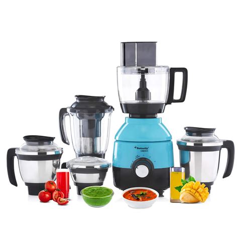 Butterfly Cresta Food Processor 1 HP, 750 Watts, 5 Jars - Turquoise ...