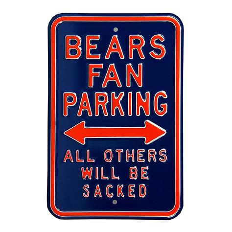 Authentic Street Signs Chicago Bears Metal 18-in H x 12-in W Sports ...