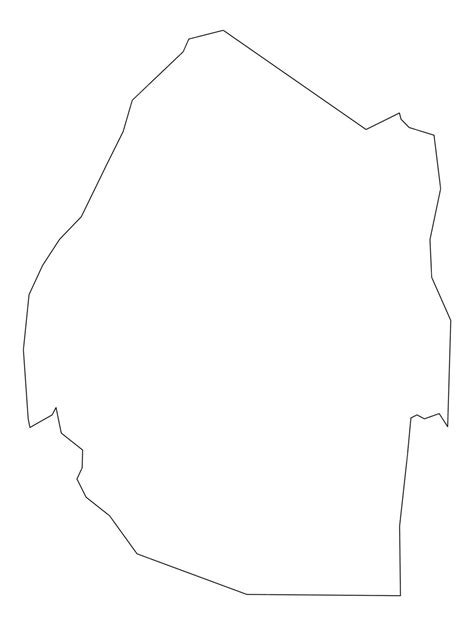 Premium Vector | Eswatini map design outline map illustration