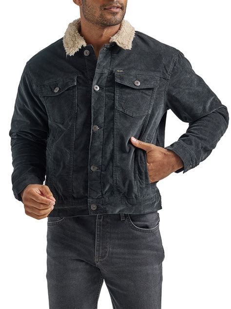 Wrangler Men's Corduroy Sherpa Lined Trucker Jacket - Walmart.com