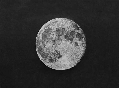 Moon Pencil Sketch at PaintingValley.com | Explore collection of Moon ...
