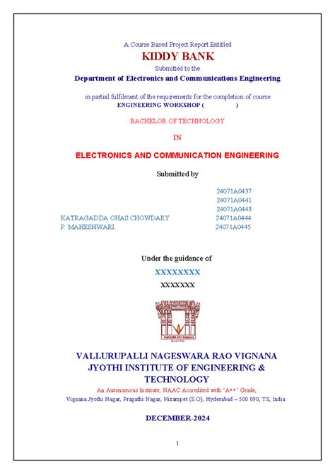 EW Report - zx c - A Course Based Project Report Entitled KIDDY BANK ...