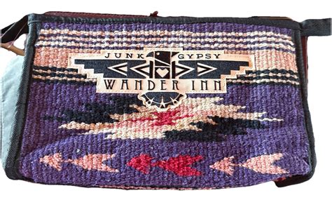Junk Gypsy Southwest Purple Aztec Pouch Zipper Bag Clutch Makeup Wander ...