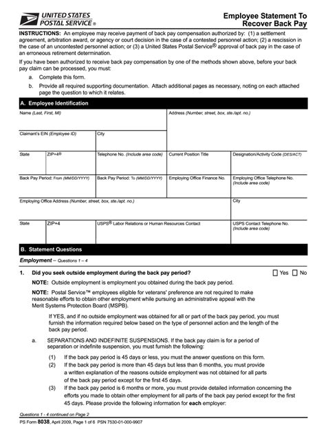2009-2026 Form USPS PS 8038 Fill Online, Printable, Fillable, Blank ...