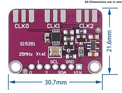 Probots SI5351 I2C Clock High Frequency Square Wave Signal Generator ...