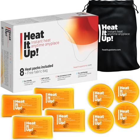 Amazon.com: HEAT IT UP Reusable Heat Pack - 8 Instant Heat Packs for Hot Compress - Pads Can Be ...