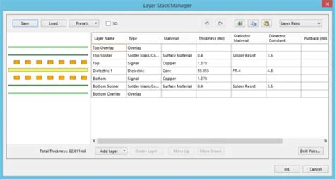 Image result for Altium Layer Stack Table