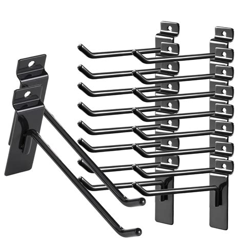 Buy 48Pack 8Inch Black Slatwall Hooks, Heavy Duty Slatwall Hooks ...