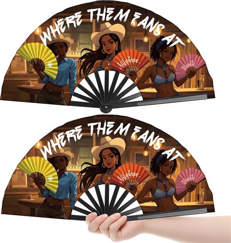 Amazon.com: Colorato Paquete de 2 abanicos con texto en inglés "Where ...