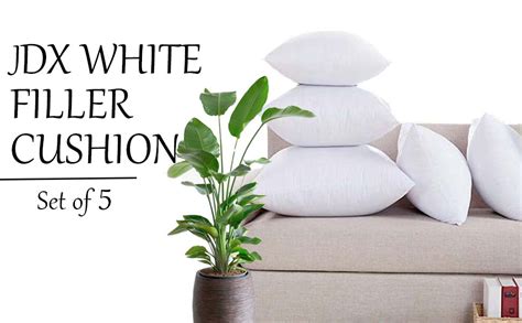 Buy JDX Small Cushions | Hotel Quality Premium Fibre Sofa Cushions Set ...