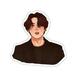 Jeong Jungkook Portrait Sticker - BTS Jungkook Art | Print-on-Click
