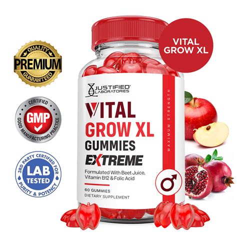 2 x Stronger Vital Grow XL Extreme Performance Gummies 2000MG ...