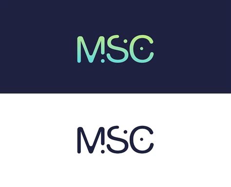 Vetor de logotipo de negócios de carta MSC | Vetor Premium