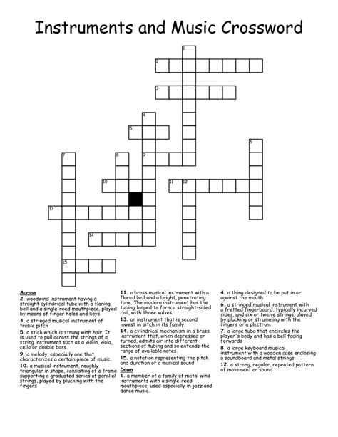 Stringed Indian Instruments Crossword at Pablo Joyce blog