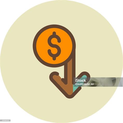 Capitalized Cost Reduction Icon Stock Illustration - Download Image Now ...