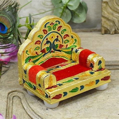 Buy Royal Peacock Laddu Gopal Singhasan Online in India - Mypoojabox.in