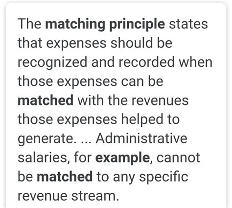 meaning of matching principles with example - Brainly.in