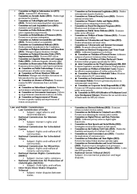 Committees Overview for Research Purposes (2023) - Studocu