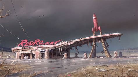 Download Post-apocalyptic Red Rocket Fallout 4 4k Wallpaper | Wallpapers.com