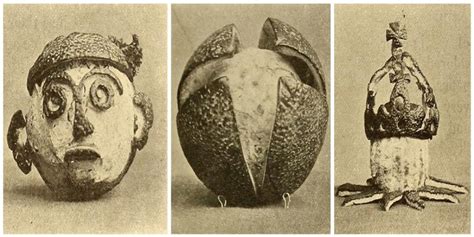 Images from an article about an unusual form of sculpture, found in a ...