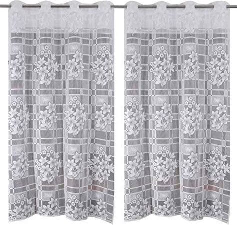 Buy Decor Talks Heavy Tissue Net Floral Semi Transparent Fancy Sheer ...
