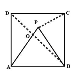 The figure shows a square ABCD and an equilateral triangle ABP ...