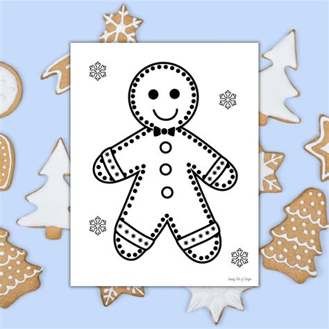 Cute Gingerbread Man Coloring Pages (Free Printable!)