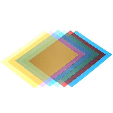 6pcs 25 * 20cm Transparent Lighting Color Correction Gel Sheets Filter ...