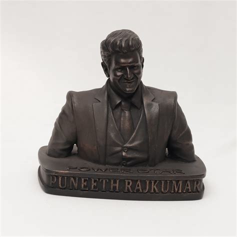 Buy Minicreature- DR Puneeth Rajkumar Bust Sculpture - Antique Bronze ...