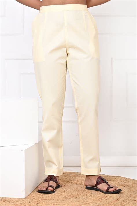 Cream Straight Pant – Shuddhistore