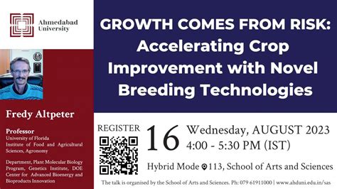 Growth Comes from Risk: Accelerating Crop Improvement with Novel ...