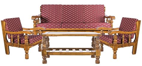 AAYAT FURNISHINGS Art Teak Wood(Sagun) Rectangular Sofa Set for Home ...