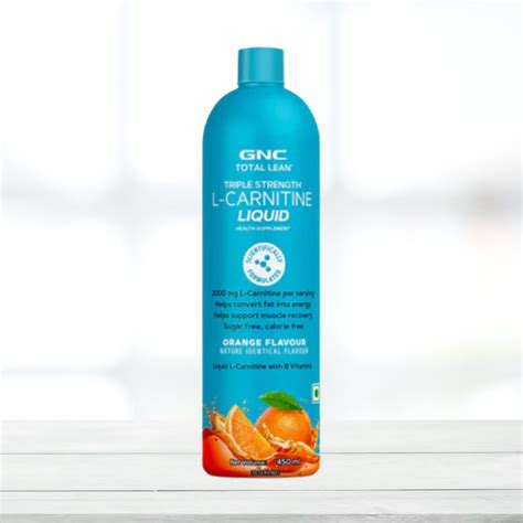 GNC Total Lean Triple Strength L-Carnitine Liquid 3000mg - Orange Flav ...