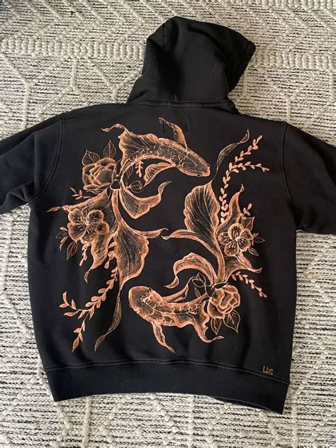 Koi fish bleach painted hoodie | Diy clothes bleach, Bleach shirt diy ...
