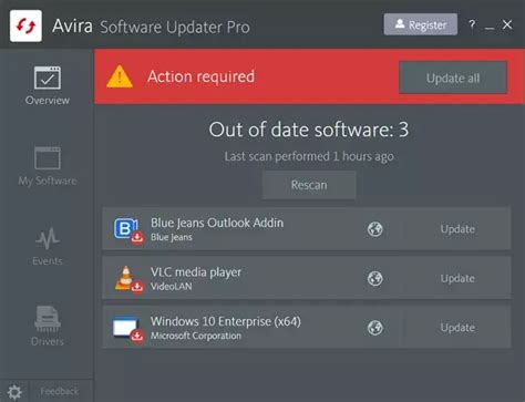 Software Updater 的图像结果