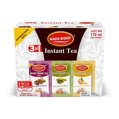 Wagh Bakri Instant Tea Premix Combo, 168 Grams, Ginger Powder : Amazon ...