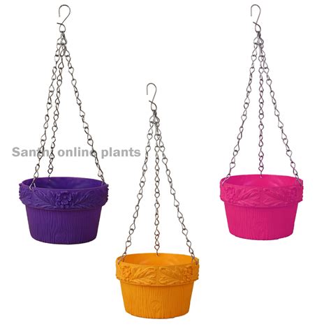 Leaf Pot with Hanging chain (Pieces: 3) – Santhi Online Plants