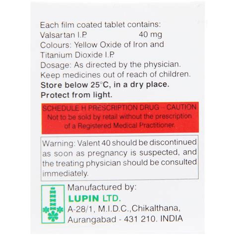 Valent 40 Tablet | Uses, Side Effects, Price | Apollo Pharmacy